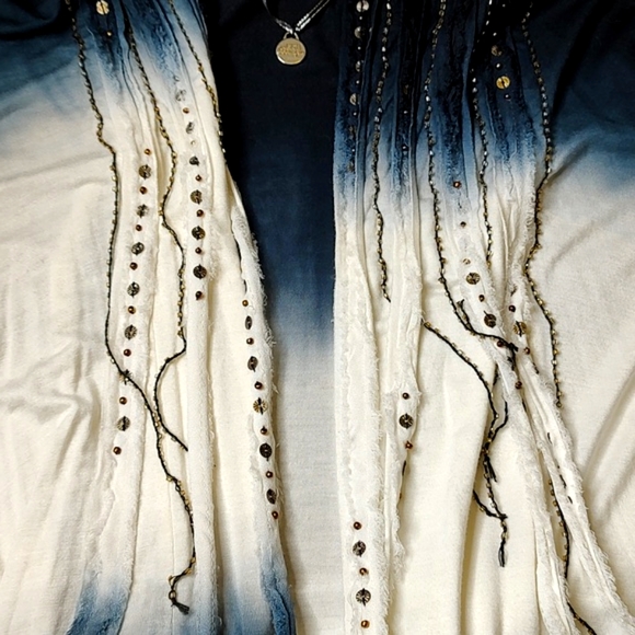 BKE Boutiques Ombre Beaded Silk Blend Open Front Cardigan SZ: Small - Picture 11 of 11